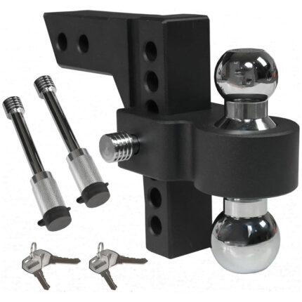TirolAdjustableDualBallTrailerHitchMountwithLocks TIR T28619 B 1jpg